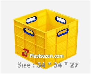 جعبه پلاستیکی صنعتی سبد پلاستیکی جعبه شیر 27*34*34 کد500