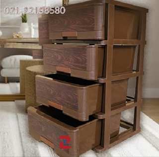 فایل پلاستیکی 4 کشو طرح چوب424
