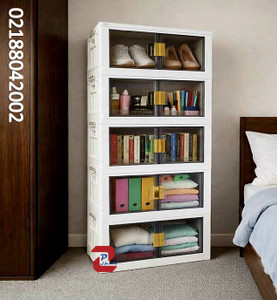 کابینت تاشو ( فایل ) پلاستیکی لوکس چرخدار 5 طبقه